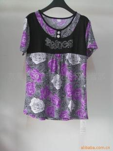 夏季時尚中老年女式寬松T恤 廠家直銷，專為豐滿體型設(shè)計